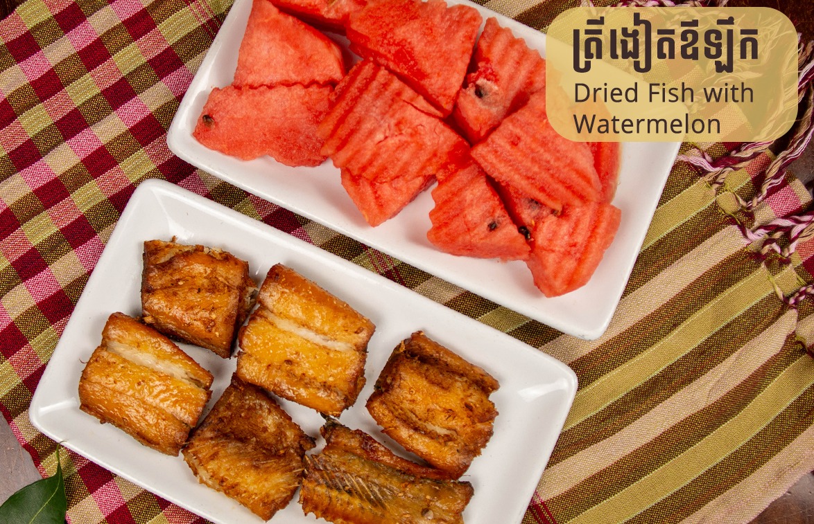 Dried Fish with Watermelon